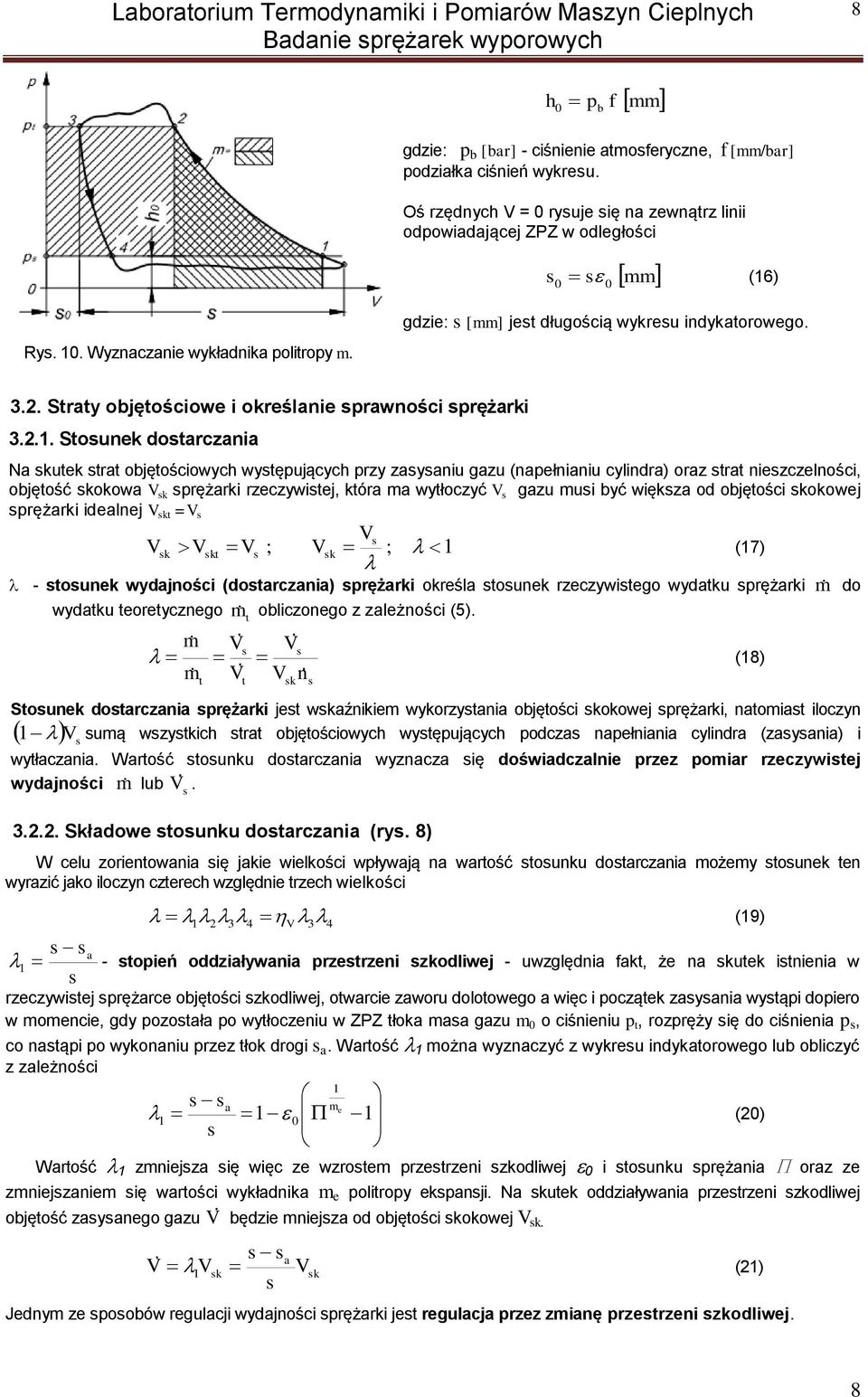 Sray objęościowe i określanie prawności prężarki 3.2.
