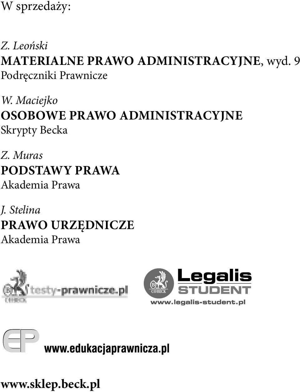 9 Podręczniki Prawnicze W.