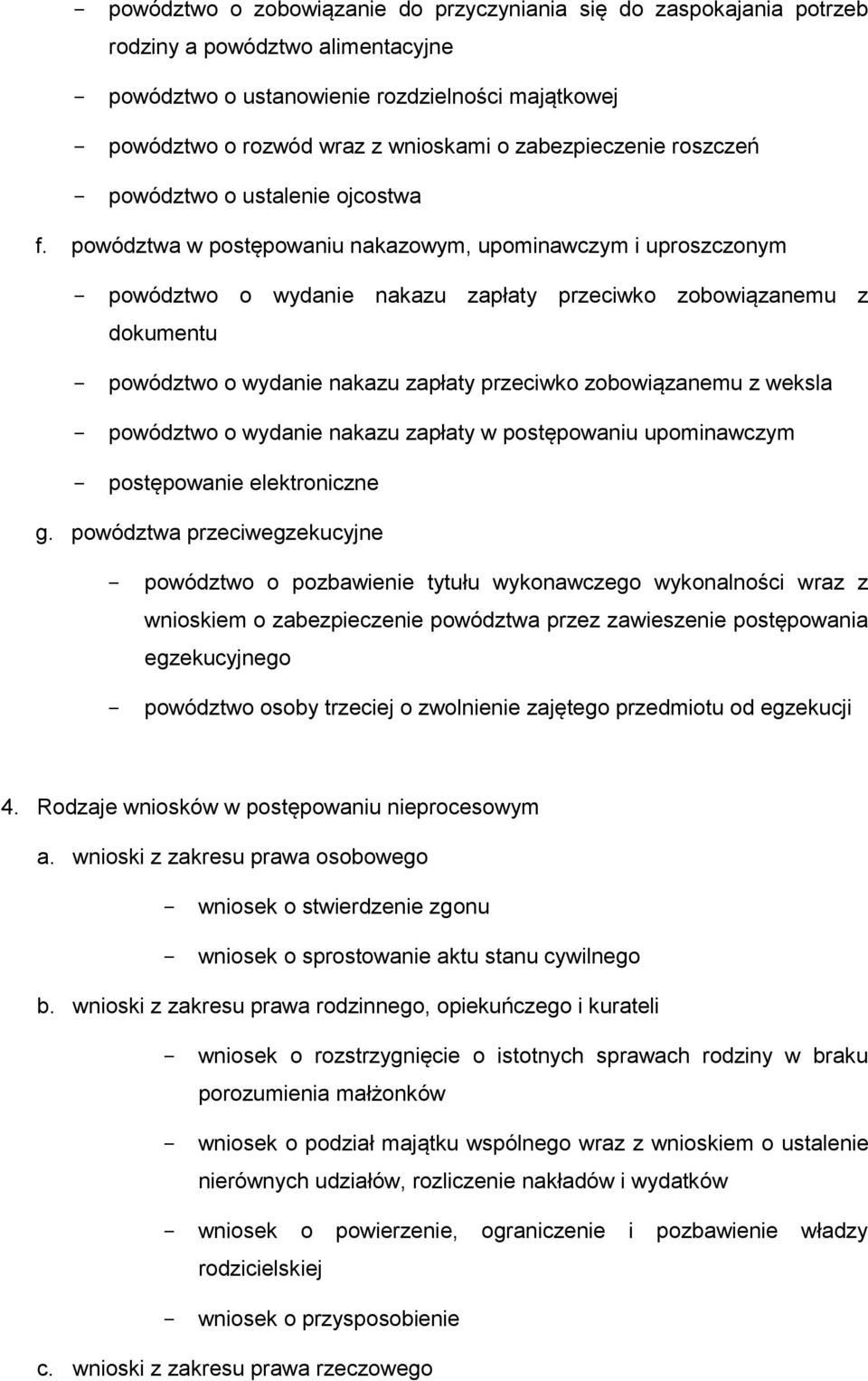 powództwa w postępowaniu nakazowym, upominawczym i uproszczonym - powództwo o wydanie nakazu zapłaty przeciwko zobowiązanemu z dokumentu - powództwo o wydanie nakazu zapłaty przeciwko zobowiązanemu z