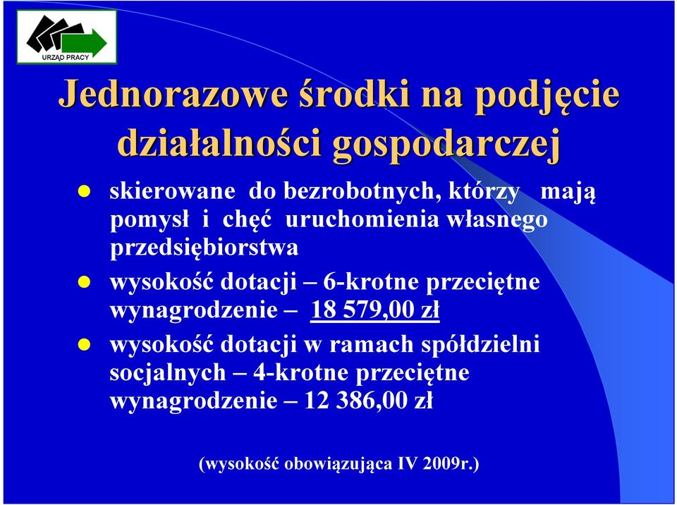 6-krotne przeciętne wynagrodzenie 18 579,00 zł wysokość dotacji w ramach spółdzielni