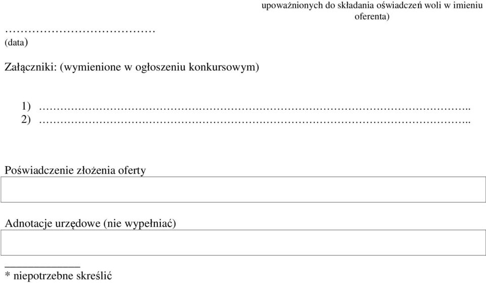konkursowym) 1).. 2).