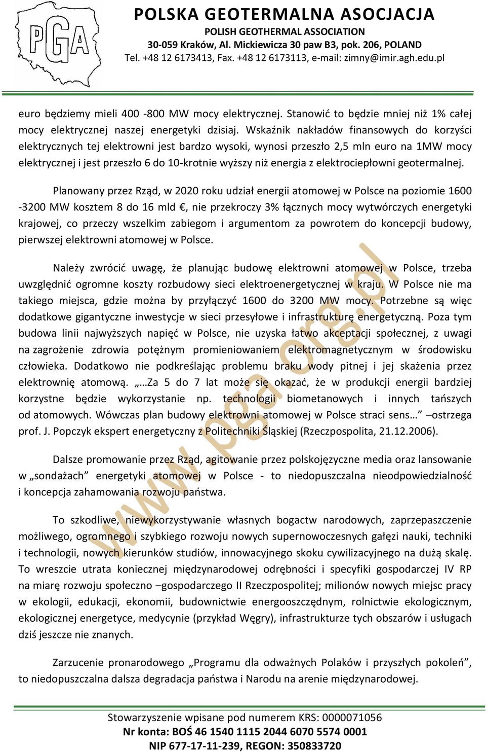 elektrociepłowni geotermalnej.