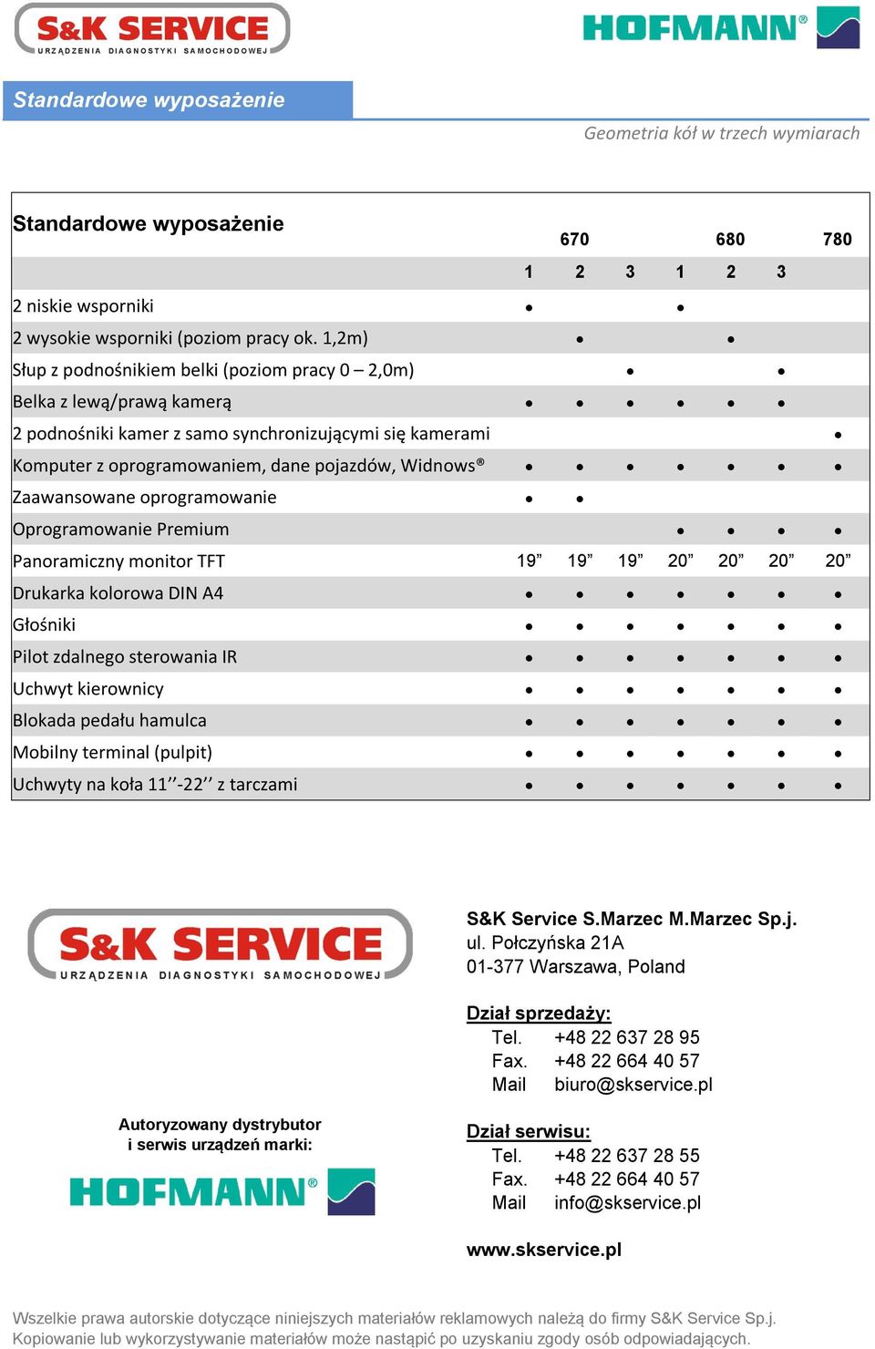 Zaawansowane oprogramowanie Oprogramowanie Premium Panoramiczny monitor TFT 19 19 19 20 20 20 20 Drukarka kolorowa DIN A4 Głośniki Pilot zdalnego sterowania IR Uchwyt kierownicy Blokada pedału