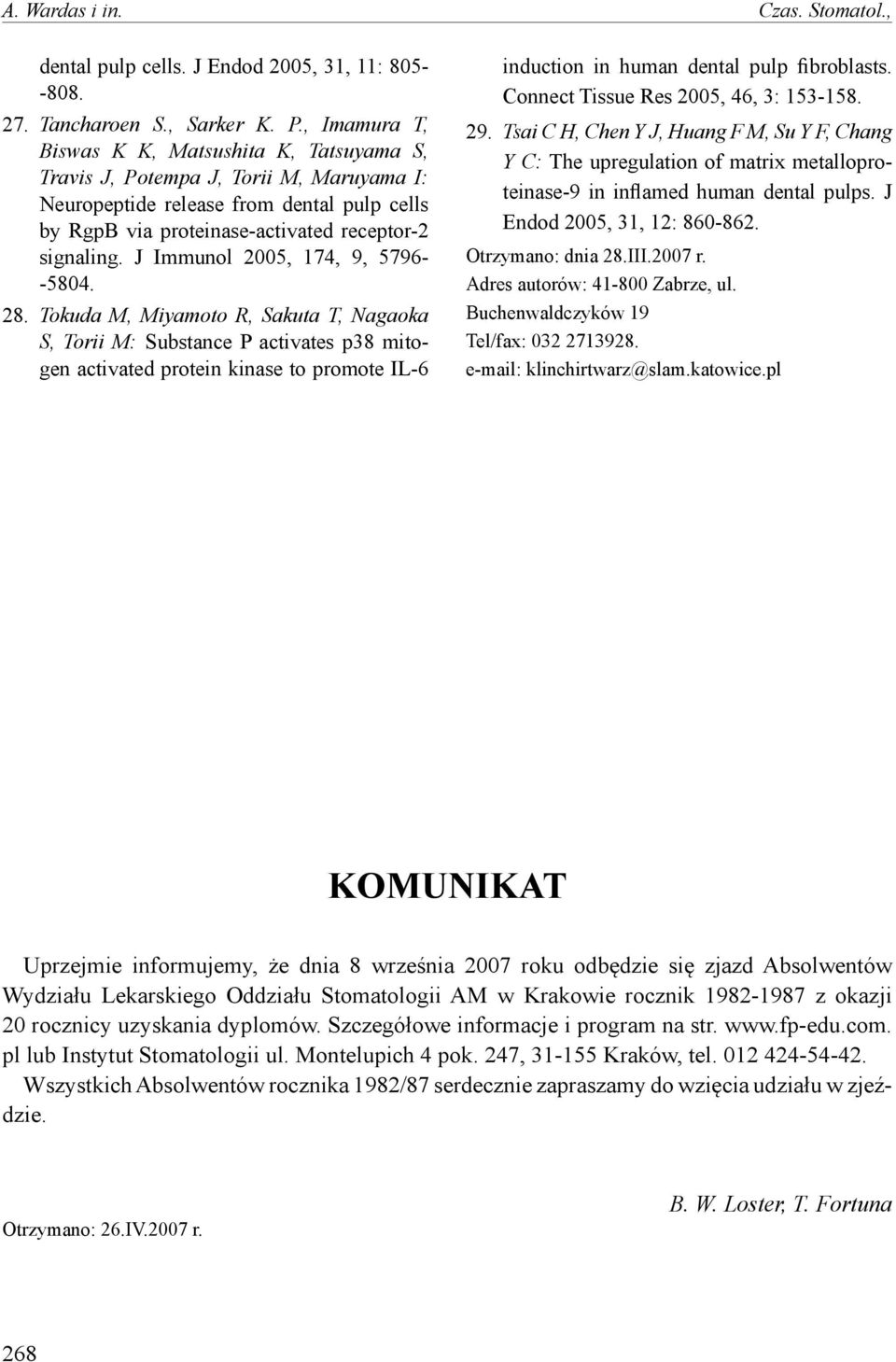 J Immunol 2005, 174, 9, 5796- -5804. 28.