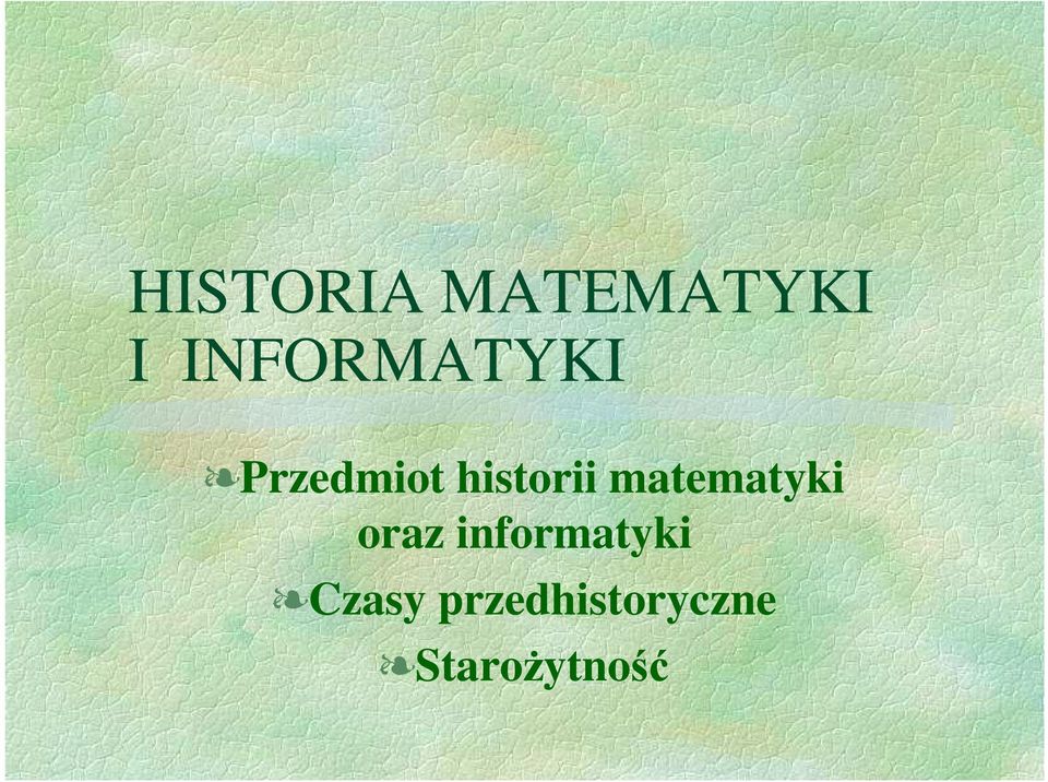 historii matematyki oraz
