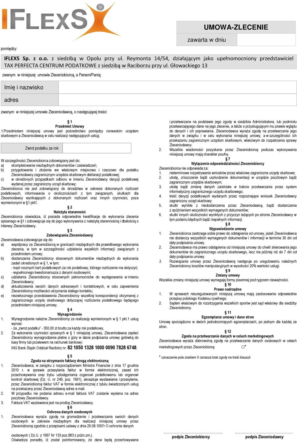 Przedmiot Umowy 1.