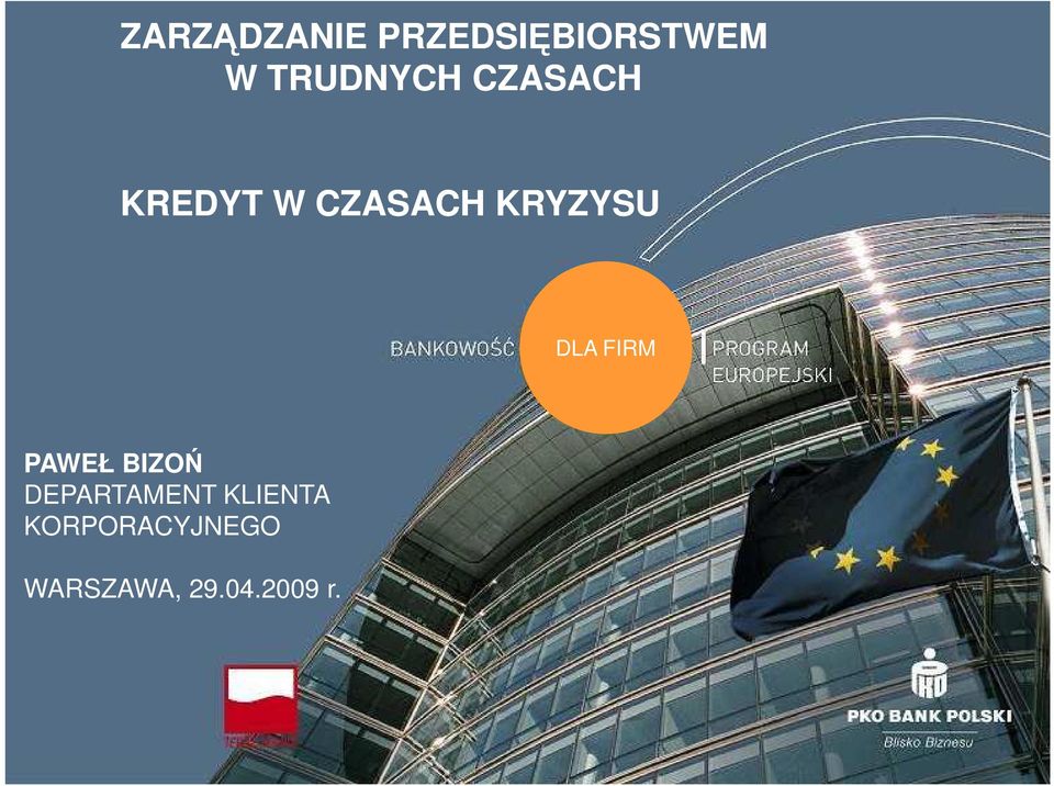 KRYZYSU DLA FIRM PAWEŁ BIZOŃ