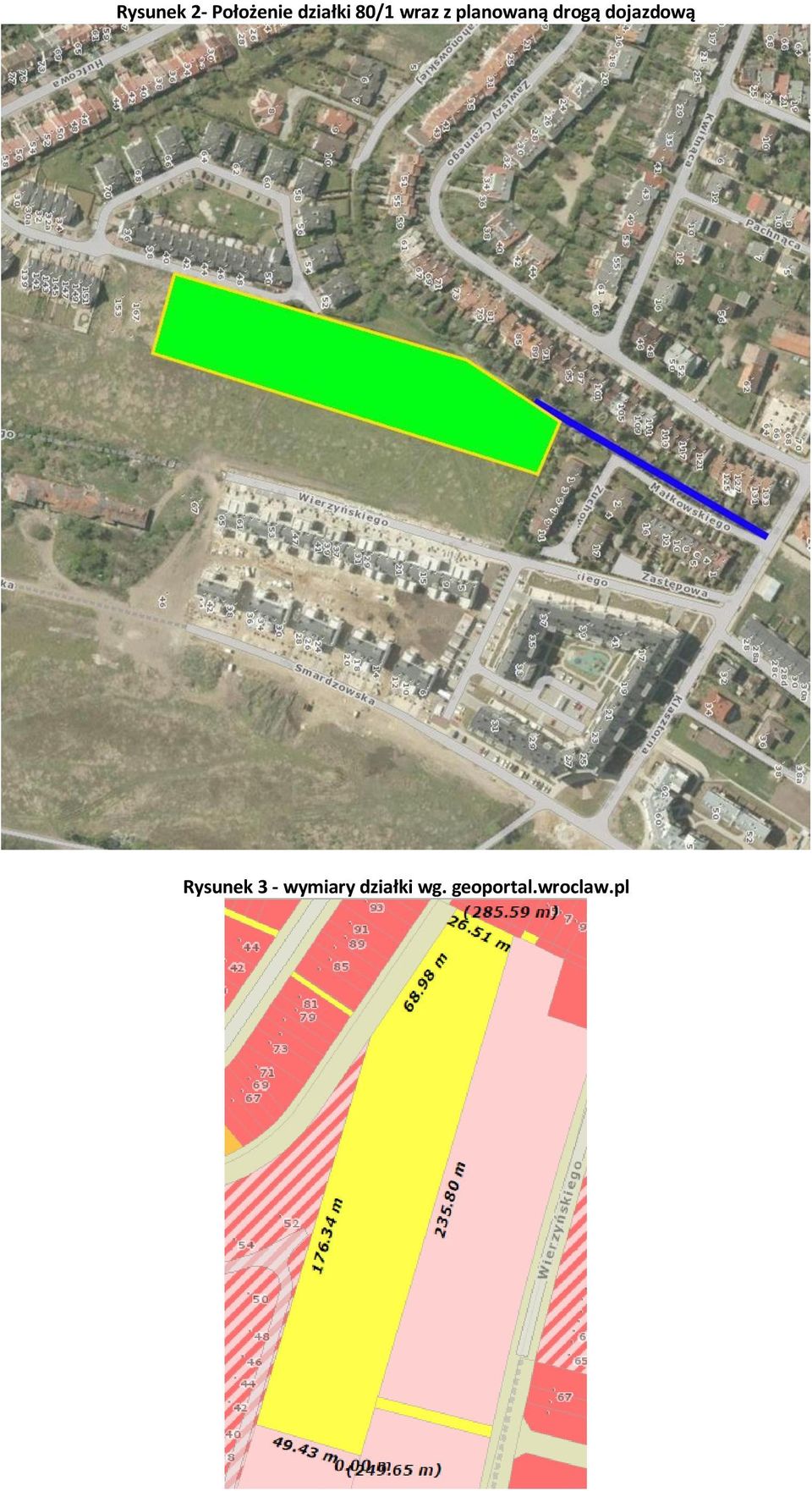 dojazdową Rysunek 3 - wymiary