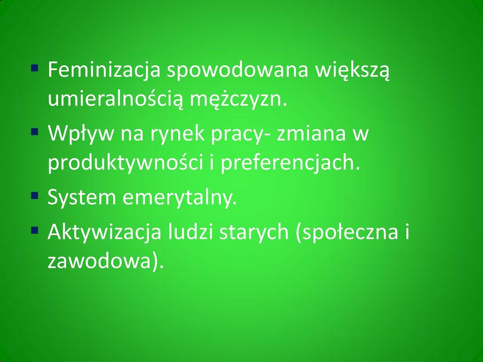 Wpływ na rynek pracy- zmiana w produktywności