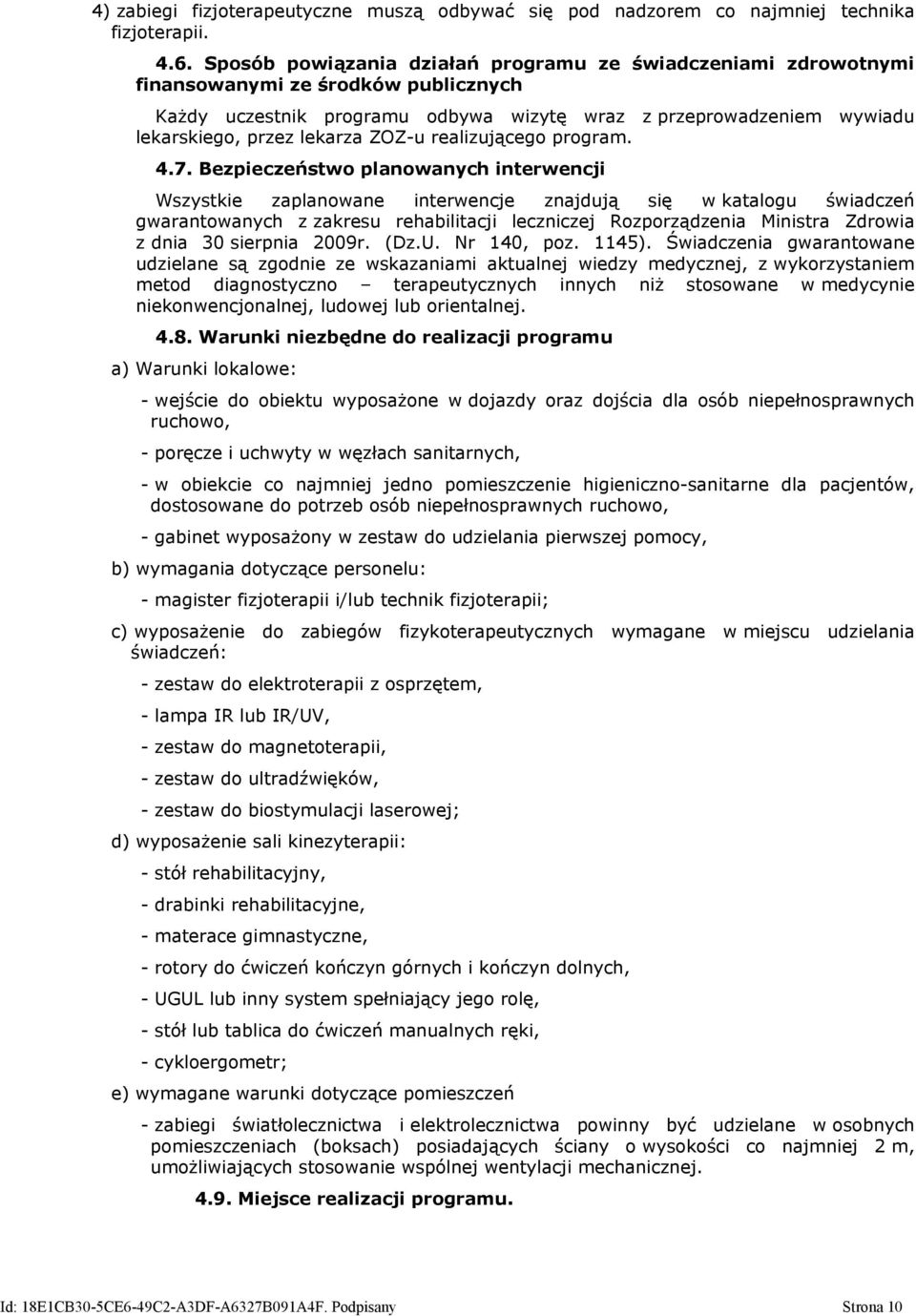 ZOZ-u realizującego program. 4.7.