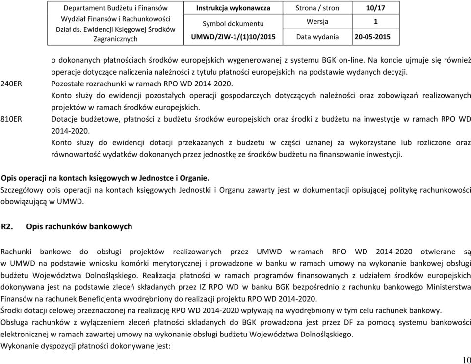 Konto służy do ewidencji pozostałych operacji gospodarczych dotyczących należności oraz zobowiązań realizowanych projektów w ramach środków europejskich.