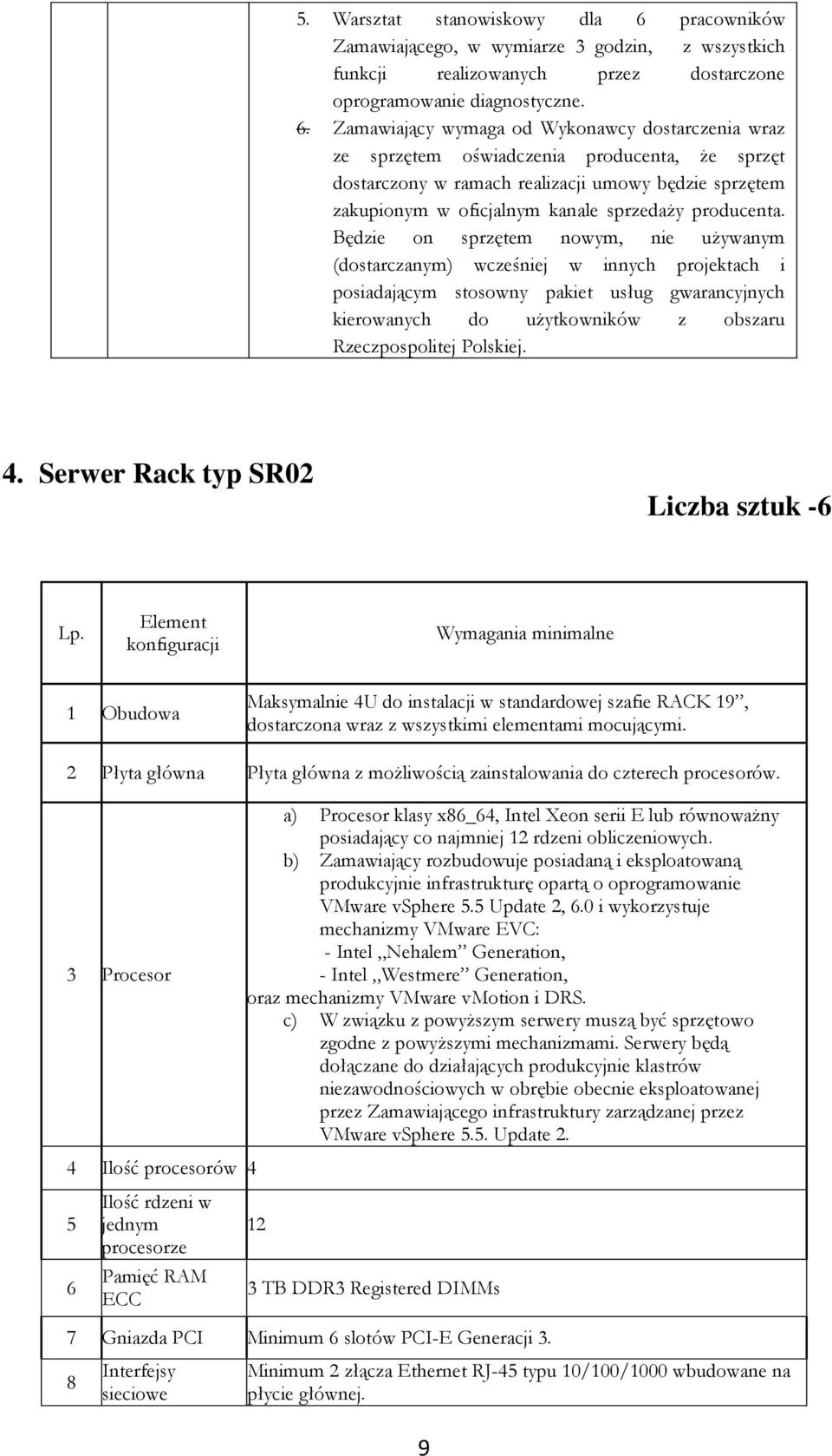 Zamawiający wymaga od Wykonawcy dostarczenia wraz ze sprzętem oświadczenia producenta, że sprzęt dostarczony w ramach realizacji umowy będzie sprzętem zakupionym w oficjalnym kanale sprzedaży