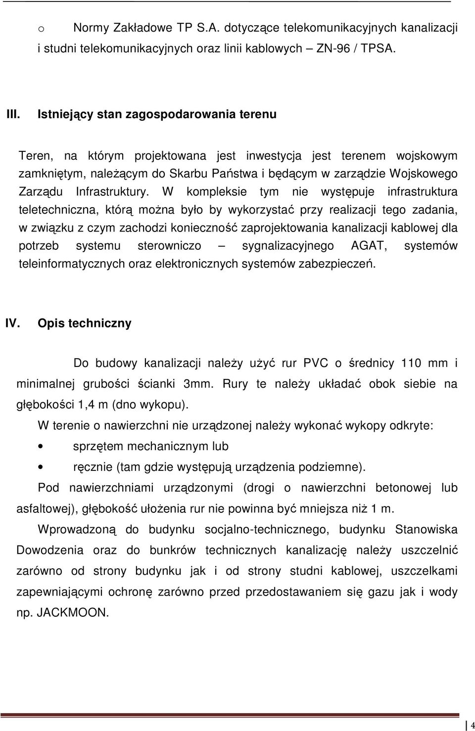 Infrastruktury.