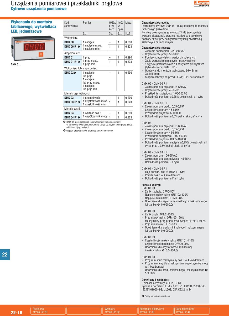1 1 0,323 Woltomierz lub amperomierz DMK 02➊ 1 napięcie 1 0,290 lub prąd 1 napięcie lub prąd maks. 1 napięcie lub prąd min.