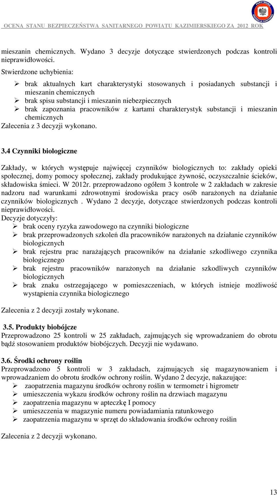 z kartami charakterystyk substancji i mieszanin chemicznych Zalecenia z 3 