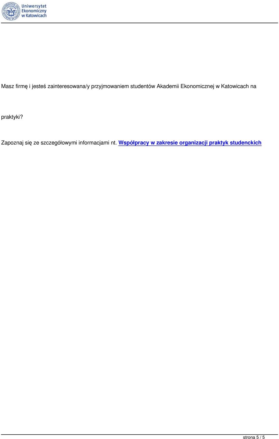 praktyki? Zapoznaj się ze szczegółowymi informacjami nt.