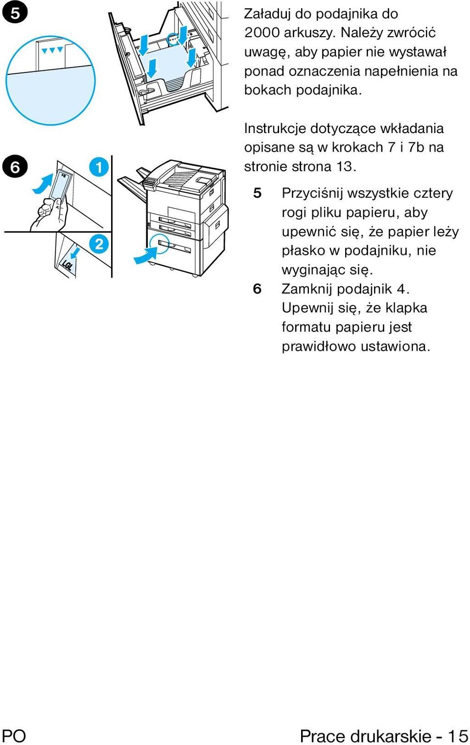 Instrukcje dotyczące wkładania opisane są w krokach 7 i 7b na stronie strona 13.
