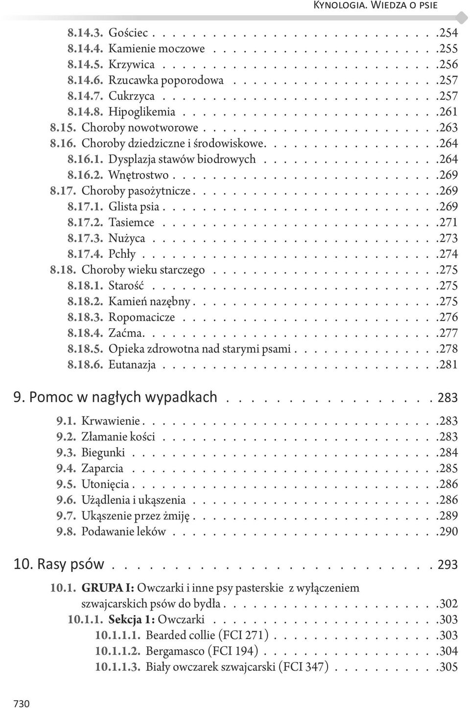 Choroby dziedziczne i środowiskowe.................264 8.16.1. Dysplazja stawów biodrowych..................264 8.16.2. Wnętrostwo.......................... 269 8.17. Choroby pasożytnicze........................269 8.17.1. Glista psia.