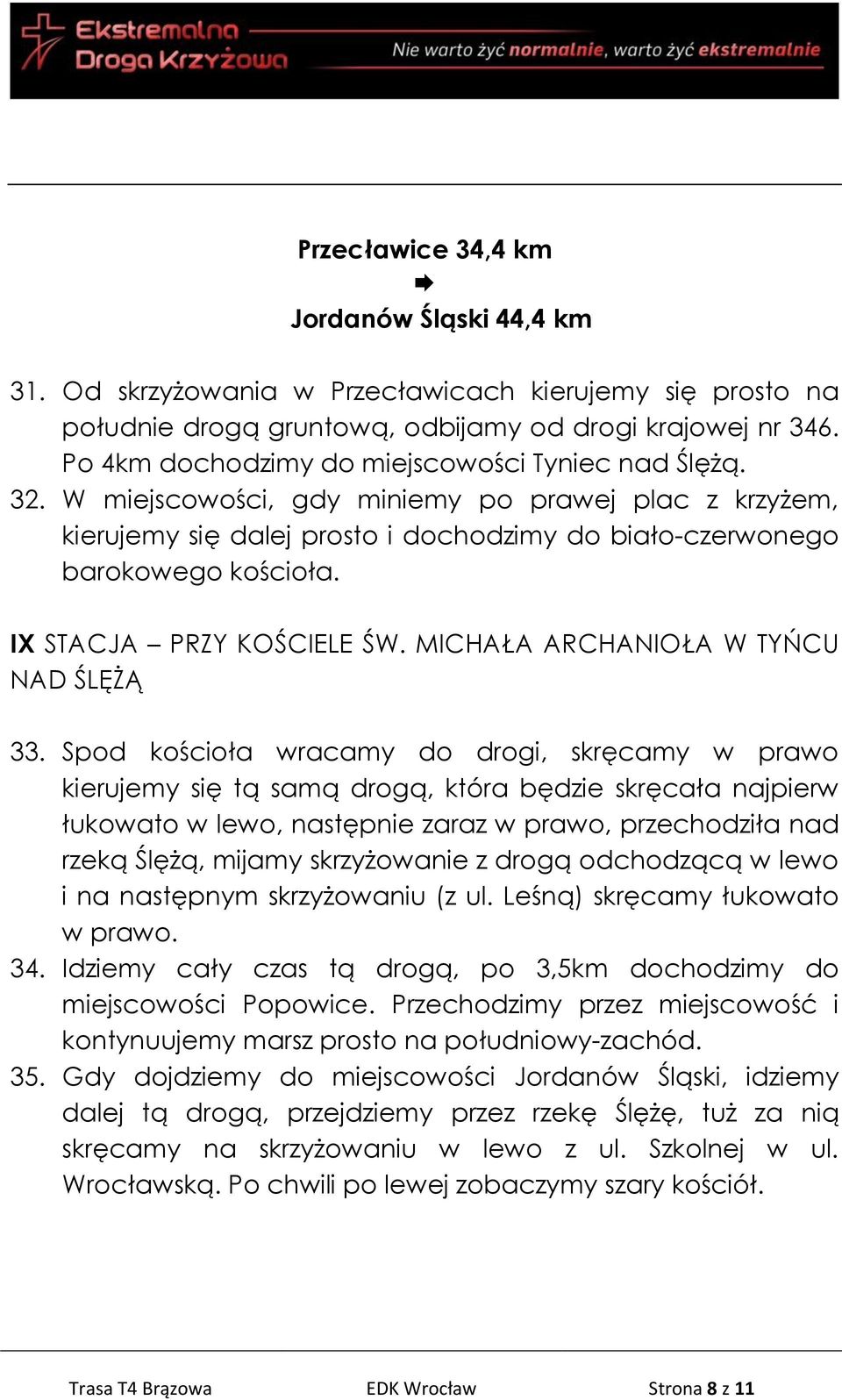 IX STACJA PRZY KOŚCIELE ŚW. MICHAŁA ARCHANIOŁA W TYŃCU NAD ŚLĘŻĄ 33.