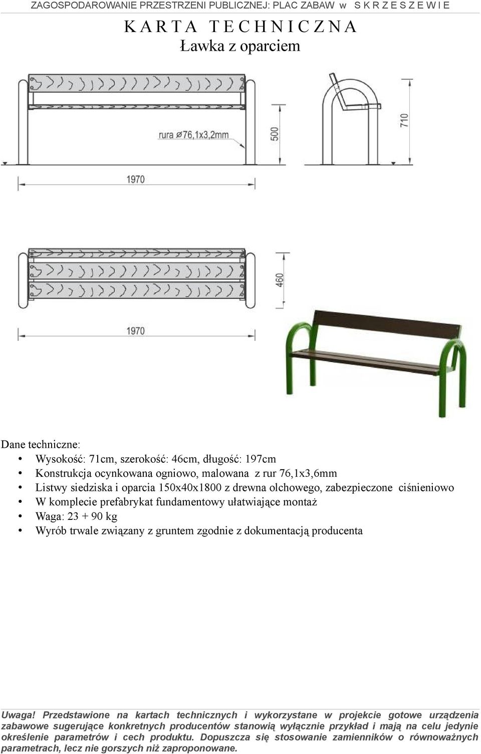 siedziska i oparcia 150x40x1800 z drewna olchowego, zabezpieczone