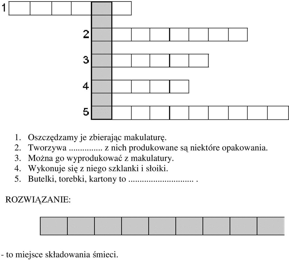 Można go wyprodukować z makulatury. 4.