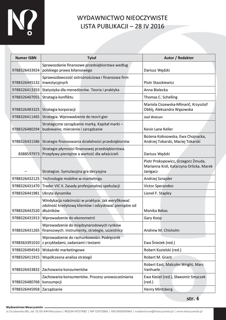 Wprowadzenie do teorii gier Joel Watson 9788326480294 Strategiczne zarządzanie marką.