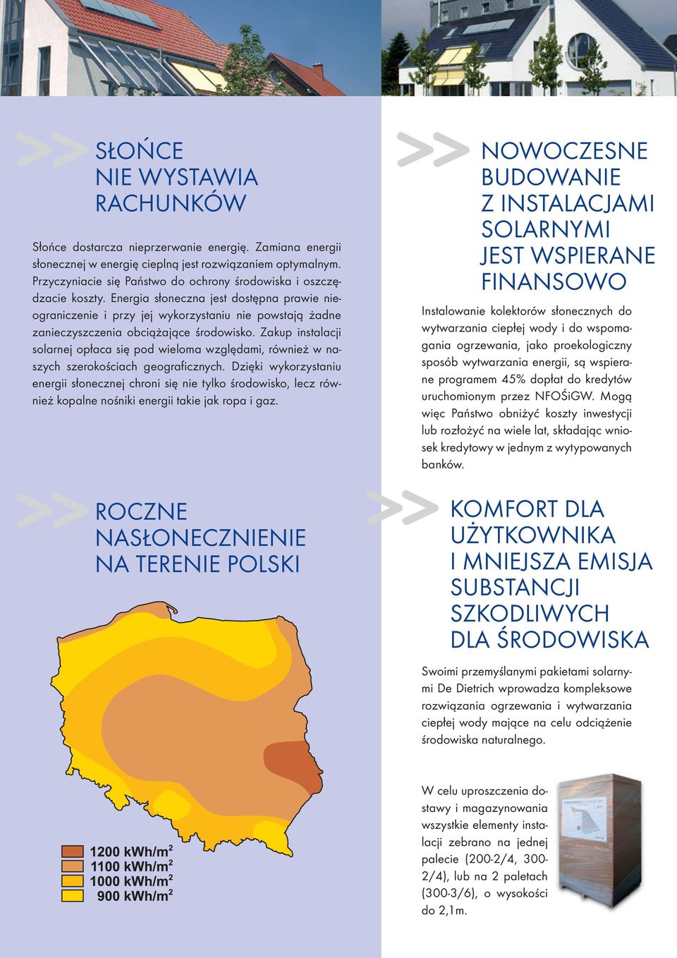 Energia słoneczna jest dostępna prawie nieograniczenie i przy jej wykorzystaniu nie powstają żadne zanieczyszczenia obciążające środowisko.