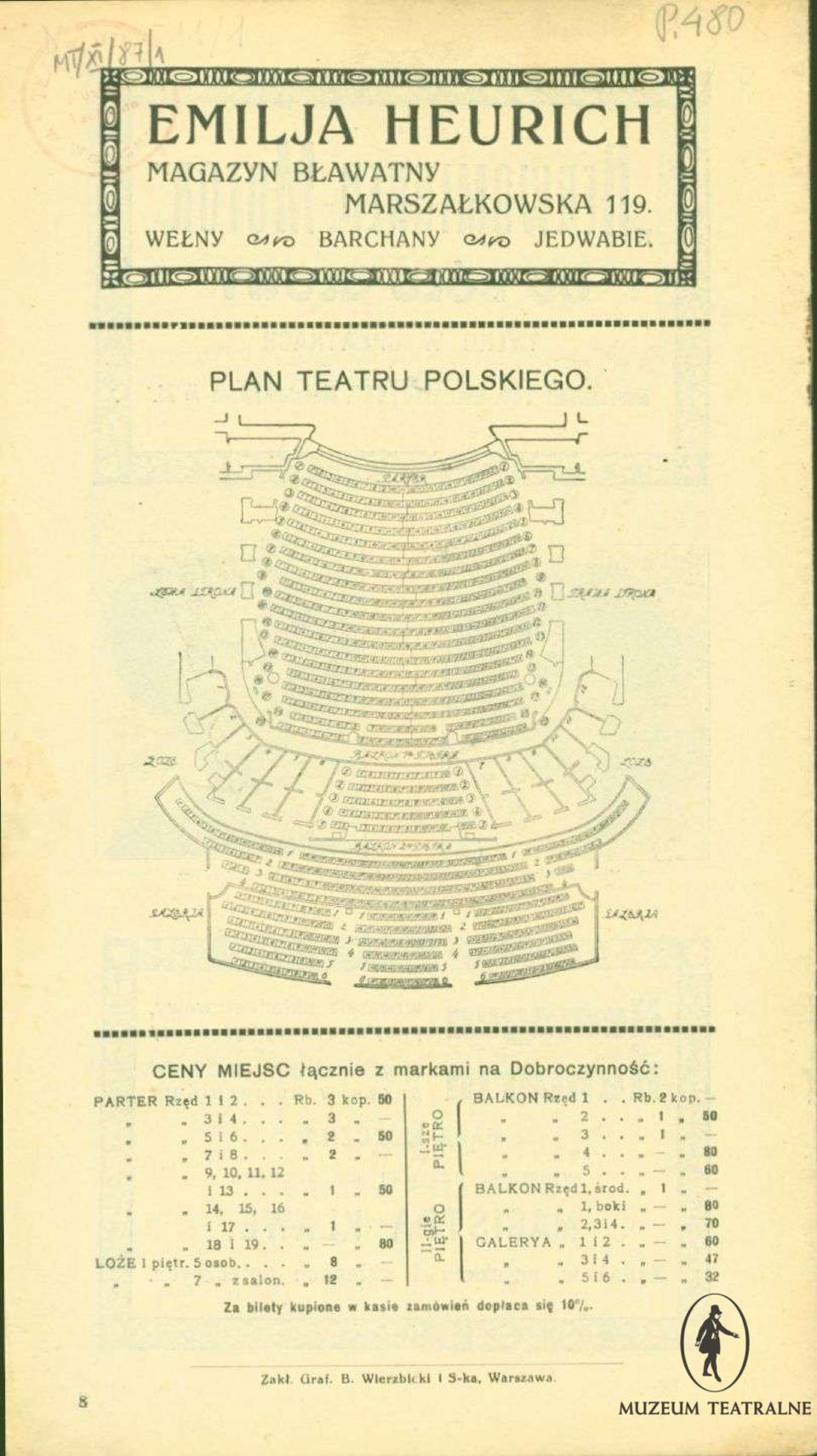 ... 8. - 7. 1 >»lon. IZ. ulał o u.ur BALKON Rlędl.. Rb. Z kop. -. 2... 1. 50. 3... 1,. 4.. - U. 5... -. 80 BALKON Rędl.łtod,. ' -. 1. bok. -. M.