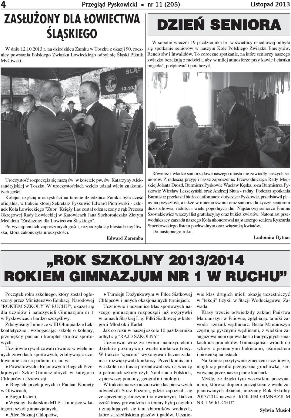 ŒL SKIEGO DZIEÑ SENIORA ROK SZKOLNY