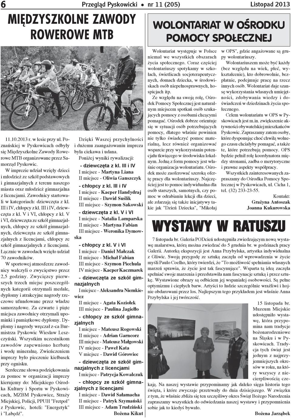 V i VI - dziewczęta ze szkół gimnazjalnych - chłopcy ze szkół gimnazjalnych - dziewczęta ze szkół