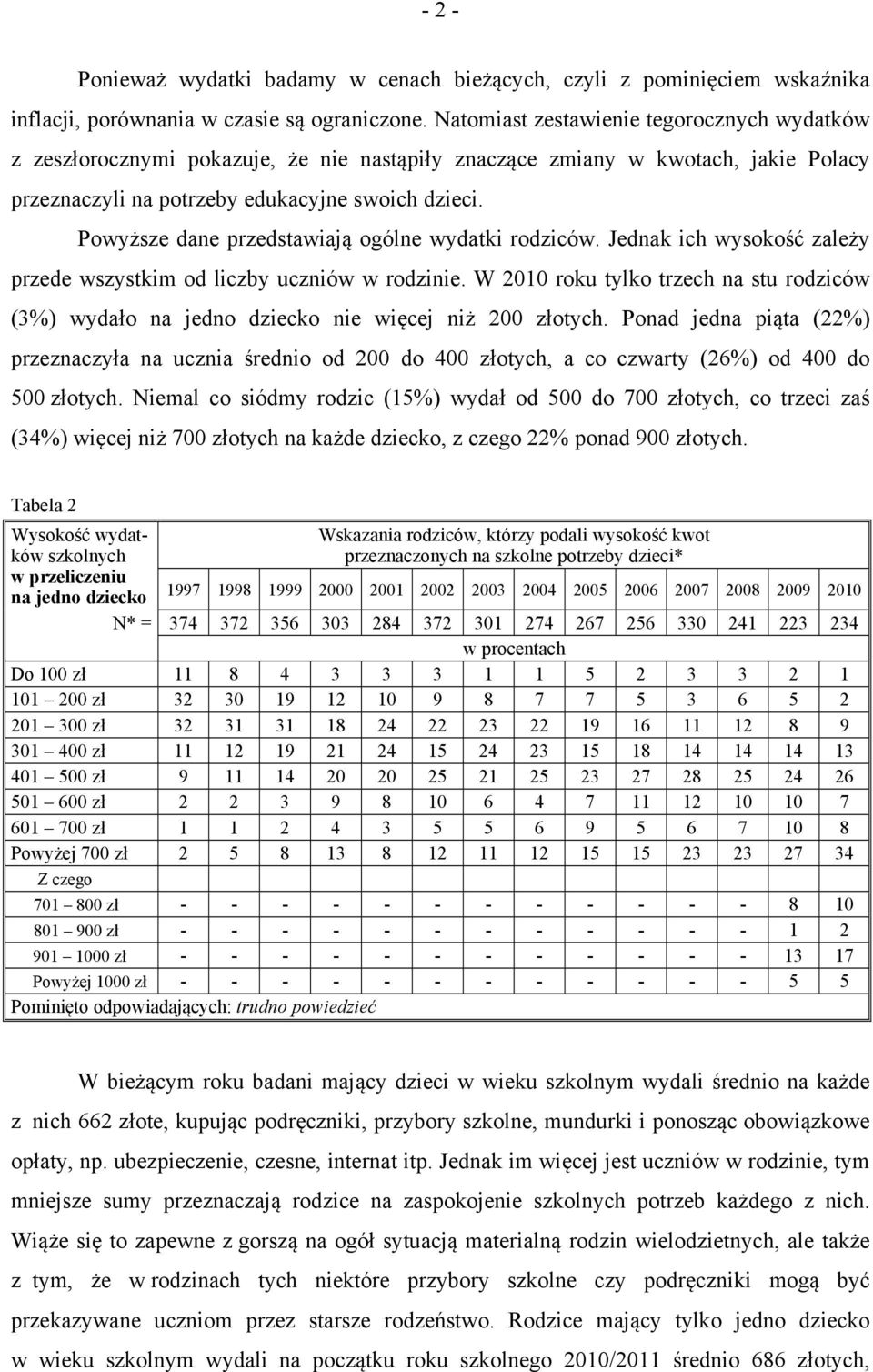 Powyższe dane przedstawiają ogólne wydatki rodziców. Jednak ich wysokość zależy przede wszystkim od liczby uczniów w rodzinie.
