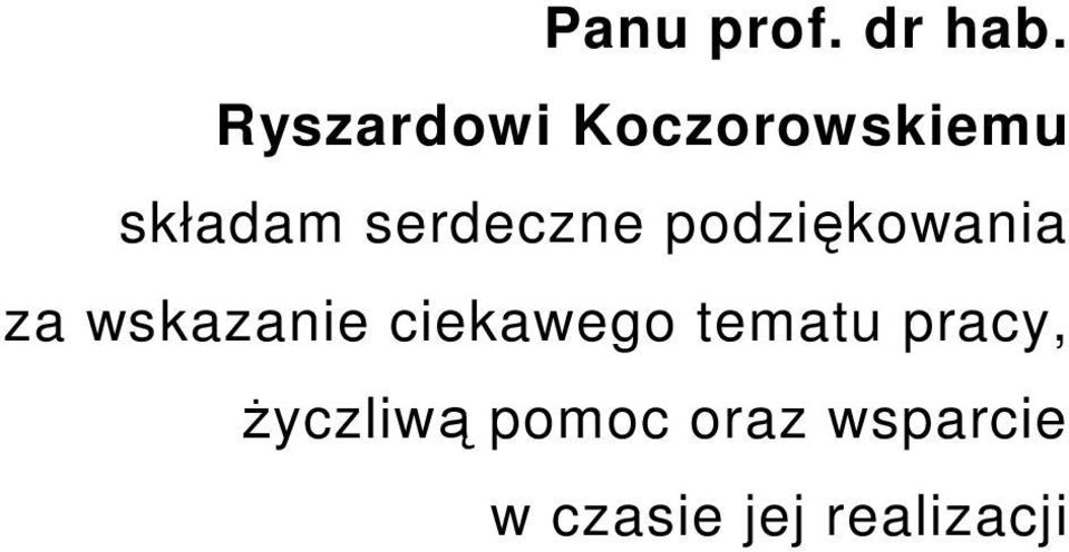 serdeczne podziękowania za wskazanie