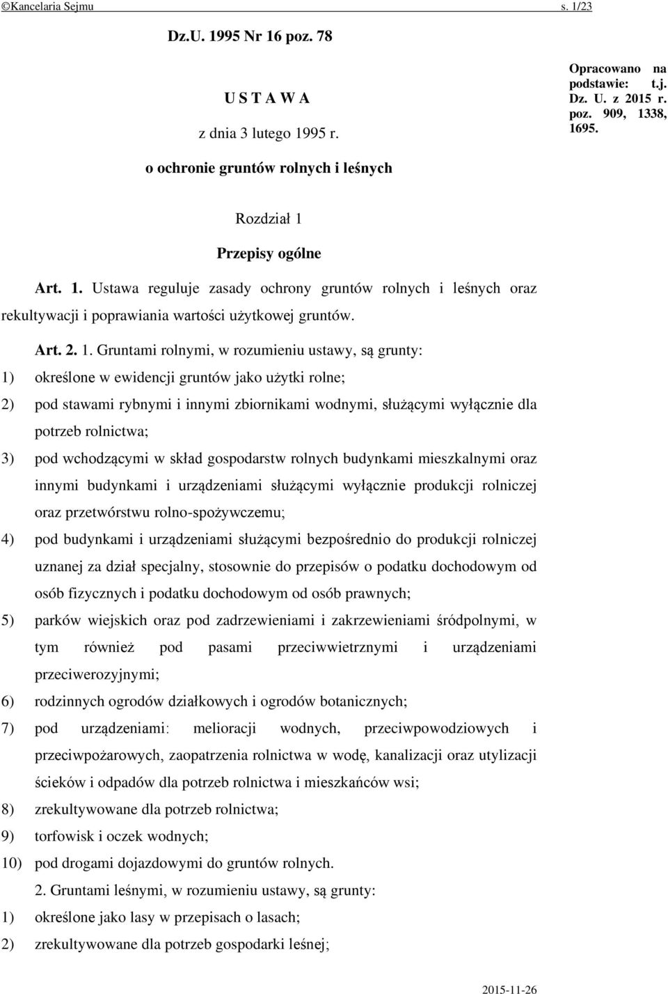 Przepisy ogólne Art. 1.
