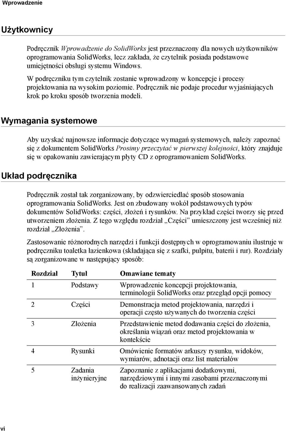 Podręcznik nie podaje procedur wyjaśniających krok po kroku sposób tworzenia modeli.