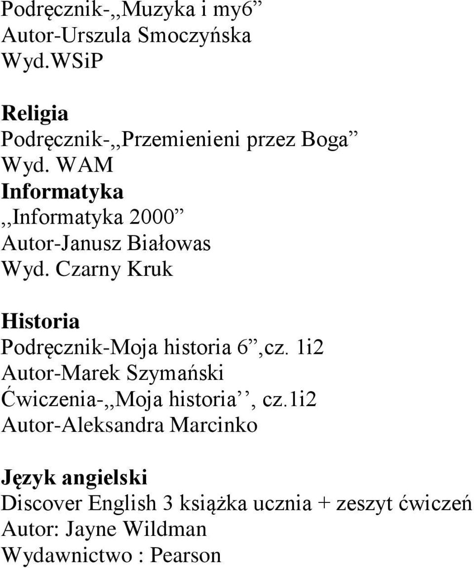 Czarny Kruk Podręcznik-Moja historia 6,cz.