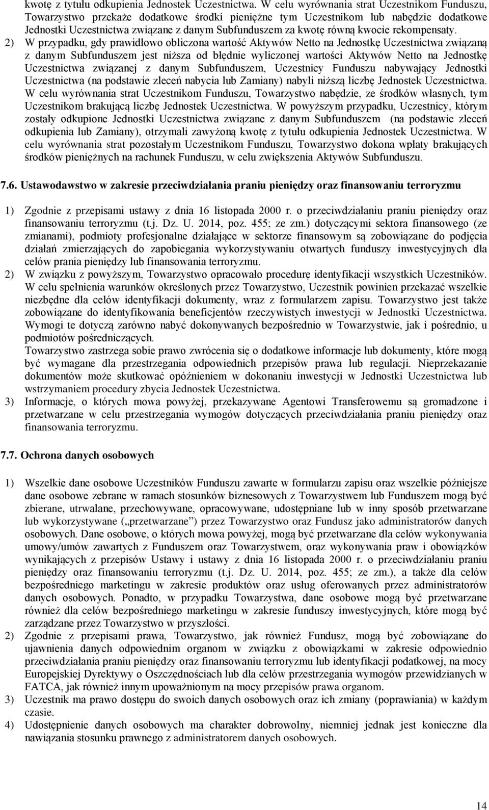 równą kwocie rekompensaty.