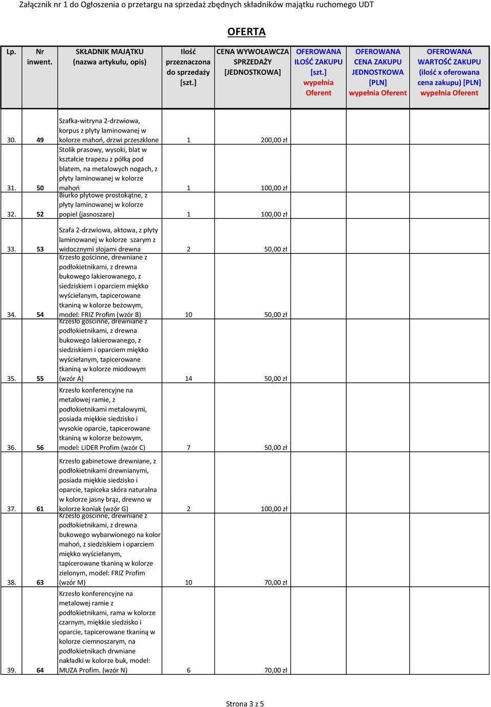 mahoń 1 100,00 zł Biurko płytowe prostokątne, z popiel (jasnoszare) 1 100,00 zł Szafa 2-drzwiowa, aktowa, z płyty laminowanej w kolorze szarym z widocznymi słojami drewna 2 50,00 zł bukowego