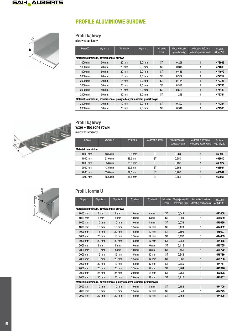 0,518 1 472733 2000 mm 40 mm 20 mm 2,0 mm ST 0,626 1 474188 2000 mm 50 mm 30 mm 3,0 mm ST 1,248 1 472764 mterił: luminium, powierzhni: pokryt iłym lkierem proszkowym 2000 mm 20 mm 10 mm 2,0 mm ST