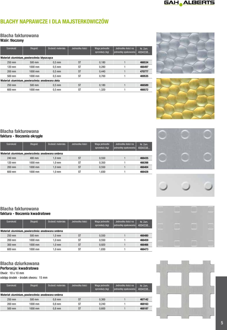 1000 mm 0,5 mm ST 1,320 1 466572 lh fkturown fktur - tłozeni okrągłe Szerokość Długość Gruość mteriłu Jednostk Wg jednostki mterił: luminium, powierzhni: nodown srern 240 mm 480 mm 1,0 mm ST 0,550 1