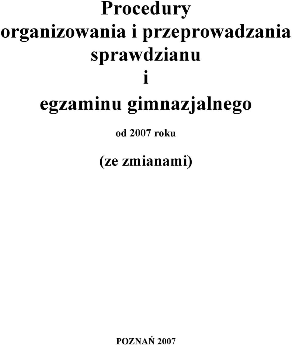 egzaminu gimnazjalnego od