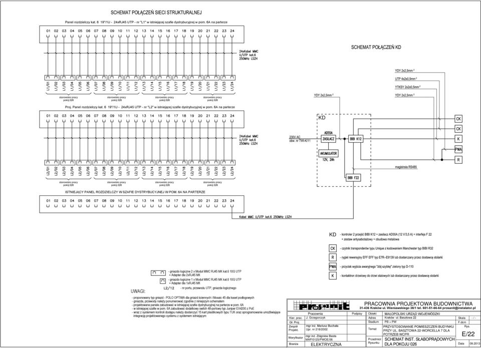 6A NA PARTERZE KD - gniazdo logiczne x Moduł MMC RJ45 MK kat.6 10G UTP + Adapter dla xrj45 MK - gniazdo logiczne 1 x Moduł MMC RJ45 MK kat.