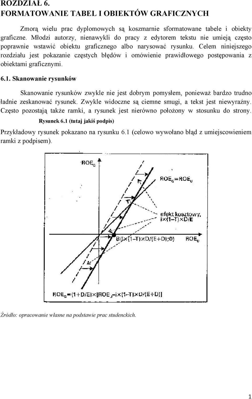 Celem niniejszego rozdziału jest pokazanie częstych błędów i omówienie prawidłowego postępowania z obiektami graficznymi. 6.1.