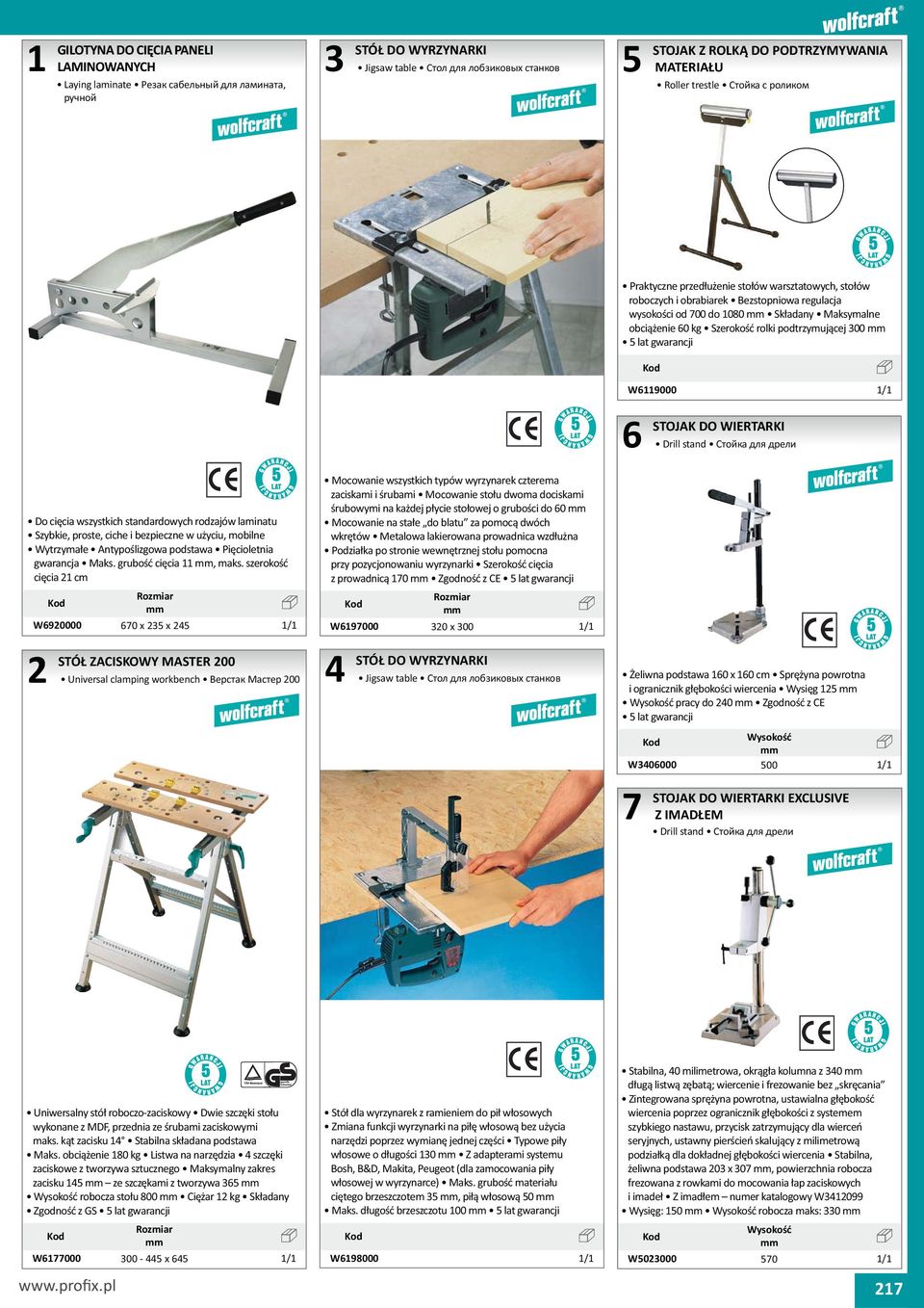 szeroko ci cia 1 cm W0000 0 x x STÓ ZACISKOWY MASTER 00 Universal clampin workbench 00 Mocowanie wszystkich typów wyrzynarek czterema zaciskami i rubami Mocowanie sto u dwoma dociskami rubowymi na ka