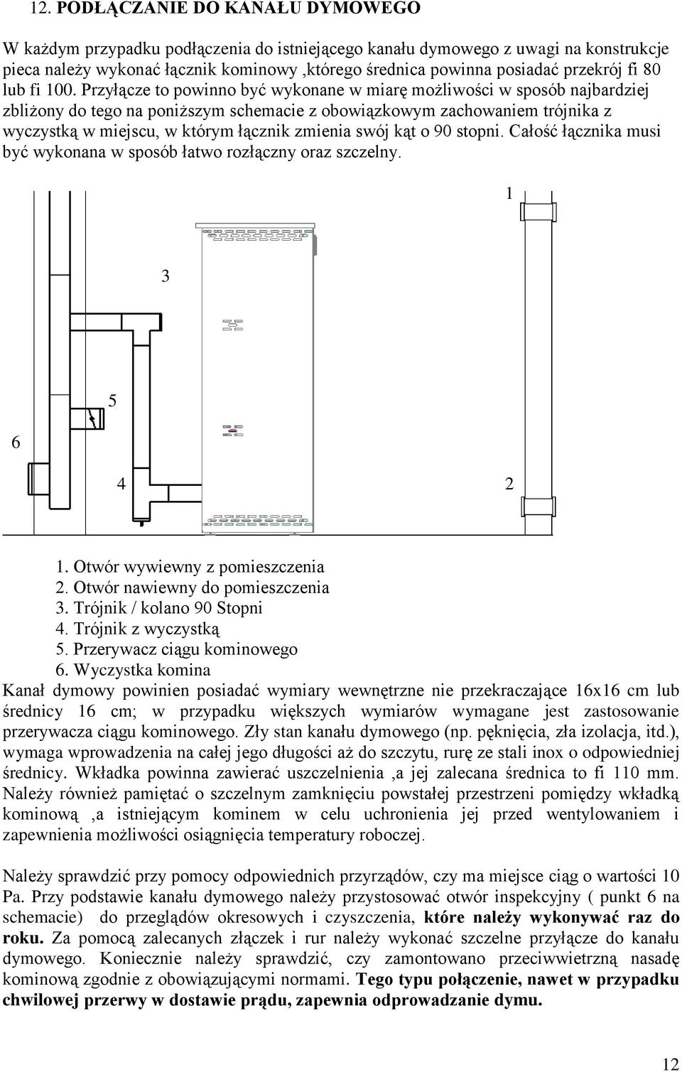 Przyłącze to powinno być wykonane w miarę możliwości w sposób najbardziej zbliżony do tego na poniższym schemacie z obowiązkowym zachowaniem trójnika z wyczystką w miejscu, w którym łącznik zmienia