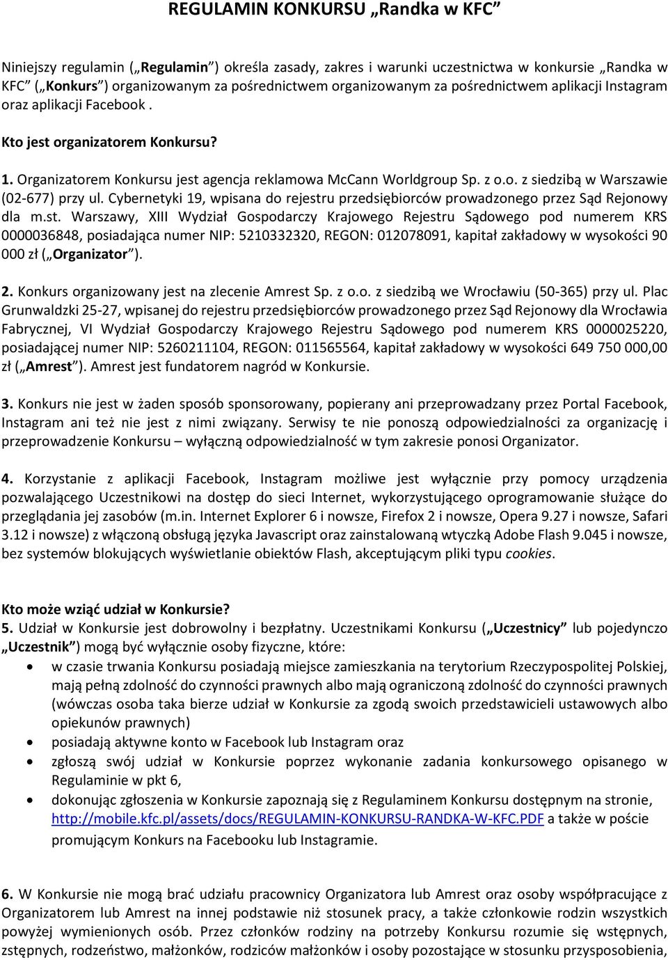 Cybernetyki 19, wpisana do rejestr