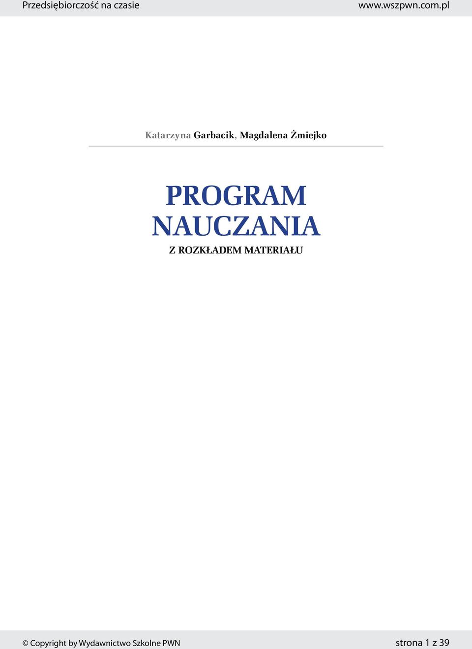 ROZKŁADEM MATERIAŁU Copyright