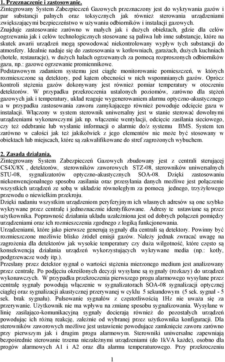 odbiorników i instalacji gazowych.