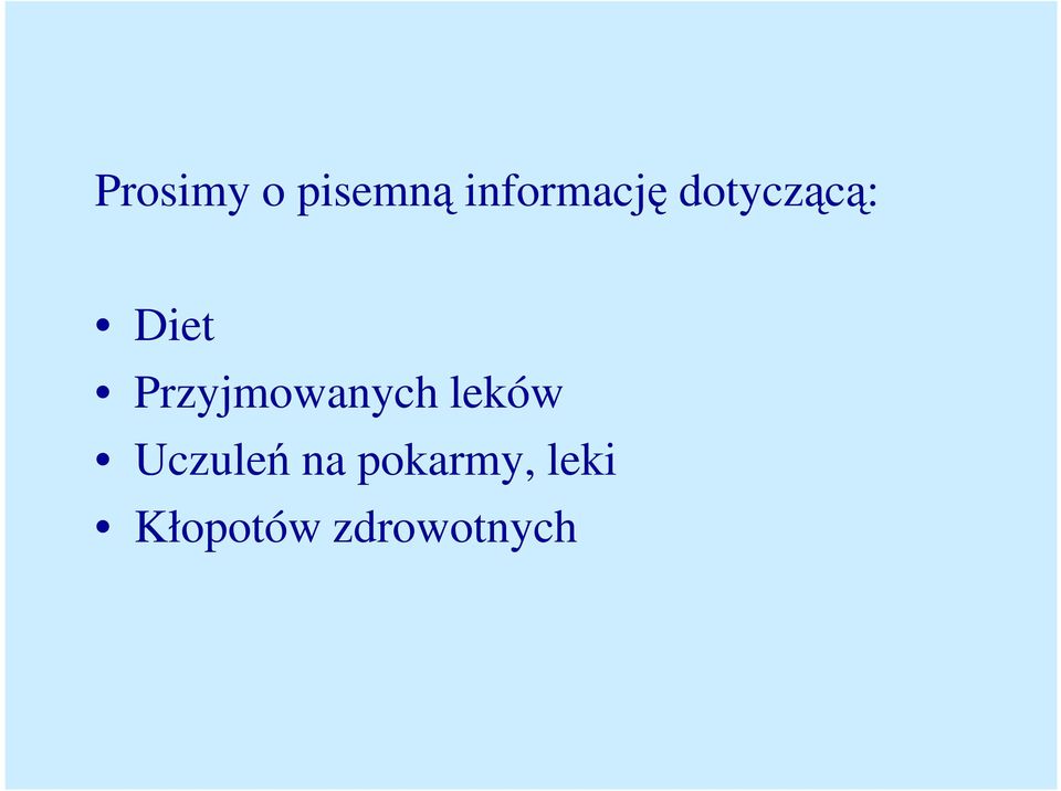 Przyjmowanych leków Uczuleń