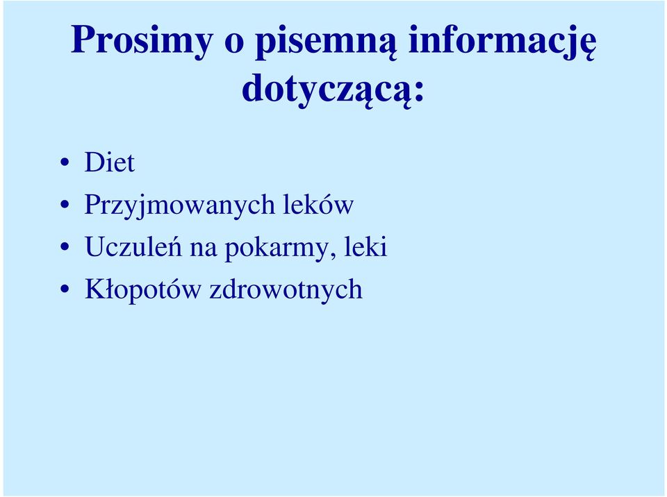 Przyjmowanych leków Uczuleń