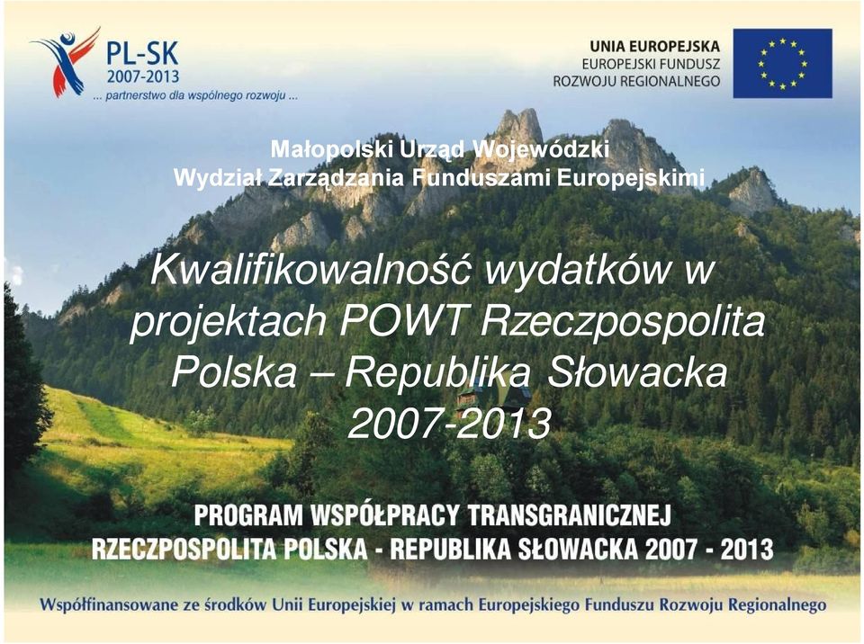 Kwalifikowalność wydatków w projektach